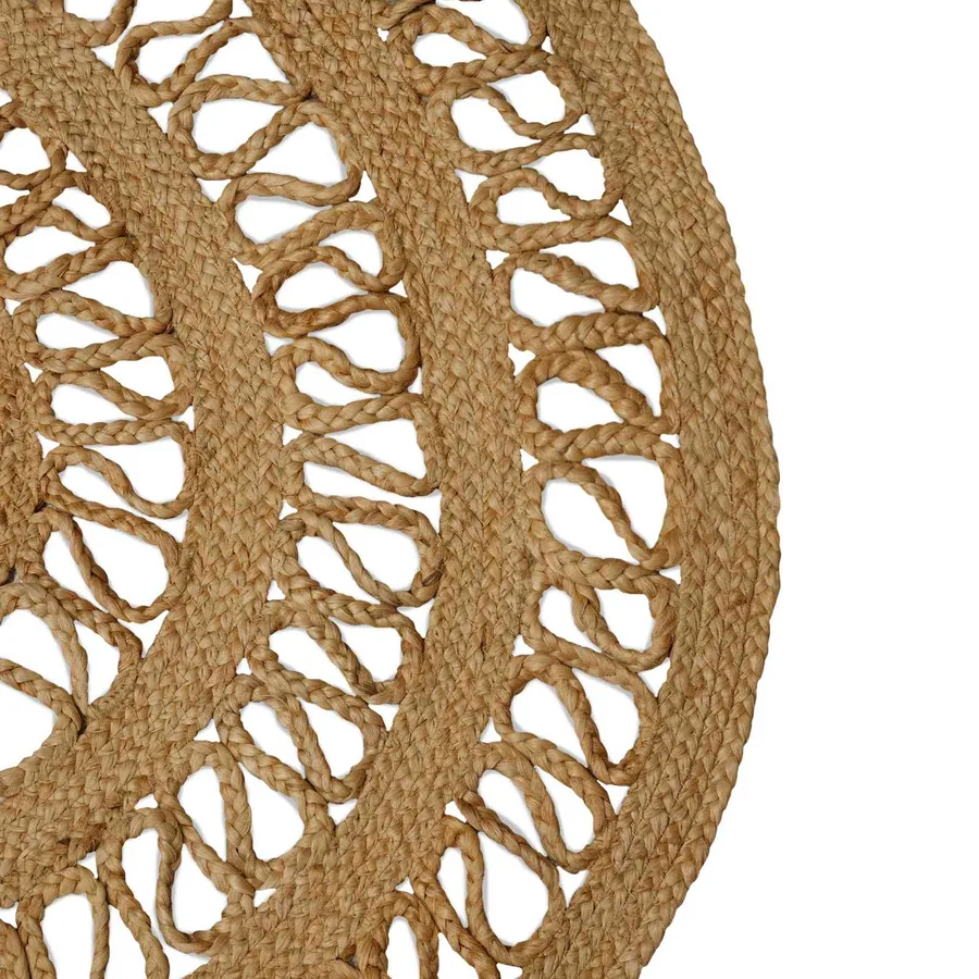 Tapis de surface Naturel 152 x 245 cm Jute - 3