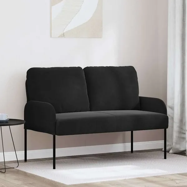 Canapés avec coussin 110cm Noir Contreplaqué