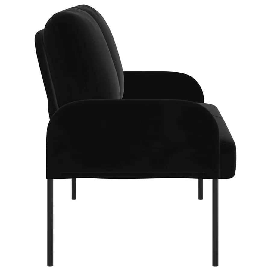 Canapés avec coussin 110cm Noir Contreplaqué - 5