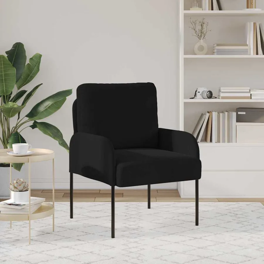 Canapés avec coussin 55cm Noir Contreplaqué - 3