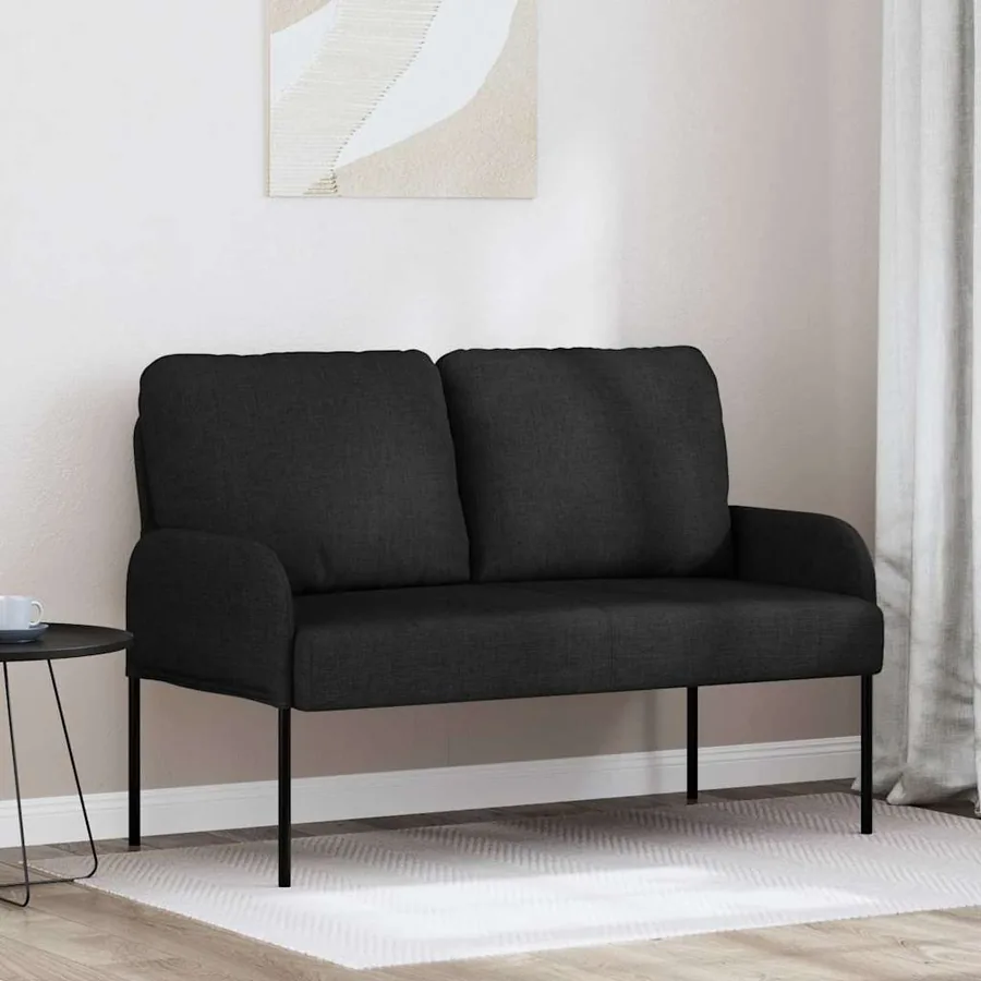 Canapés avec coussin 110cm Noir Contreplaqué