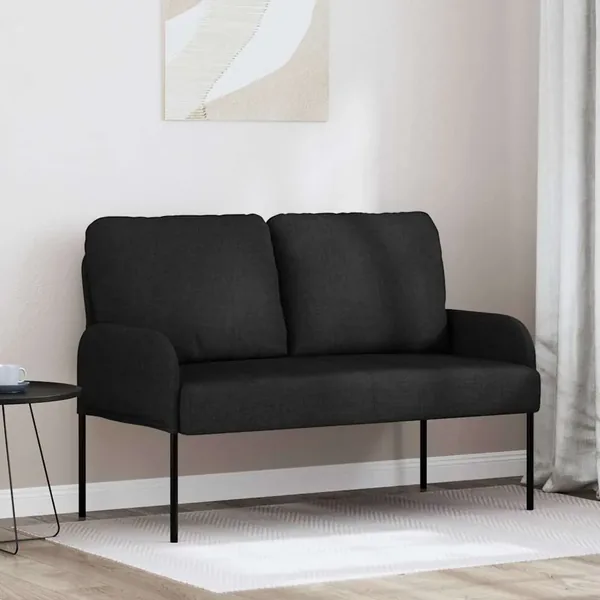 Canapés avec coussin 110cm Noir Contreplaqué