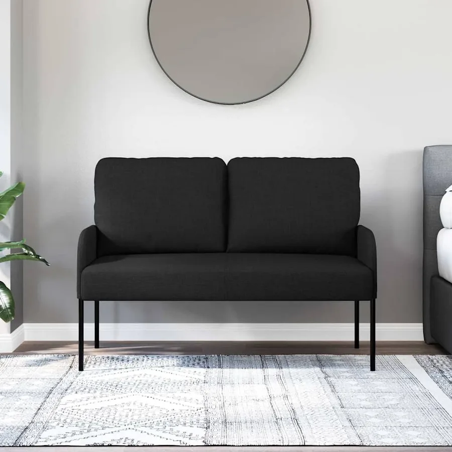 Canapés avec coussin 110cm Noir Contreplaqué - 3