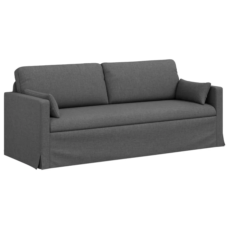 Ensemble de Canapés 2 pcs Gris foncé 198 x 78 x 80 cm tissu - 5