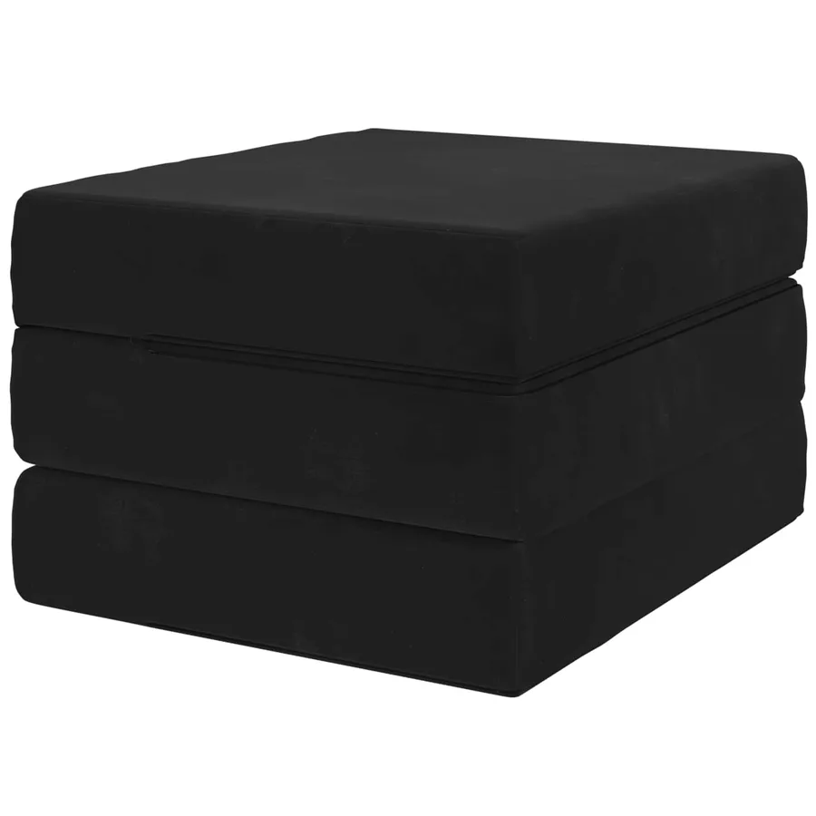 Canapé-lit pliable 75 x 67 x 45 cm Noir - 5