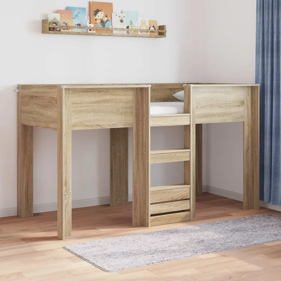 Lit Superposé pour Enfants Chêne Sonoma 75 x 190 cm