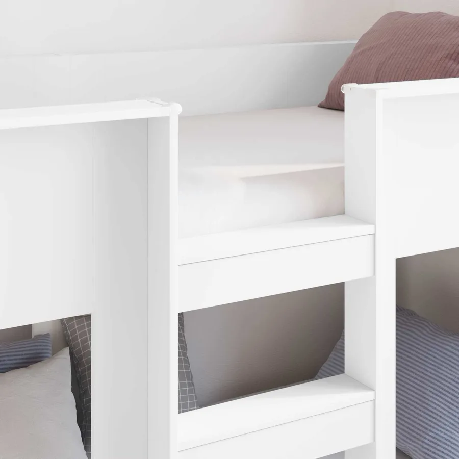 Lit Superposé pour Enfants Blanc 75 x 190 cm Bois d'ingénierie - 3