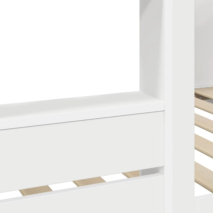 Lit Superposé pour Enfants Blanc 75 x 190 cm Bois d'ingénierie - 9