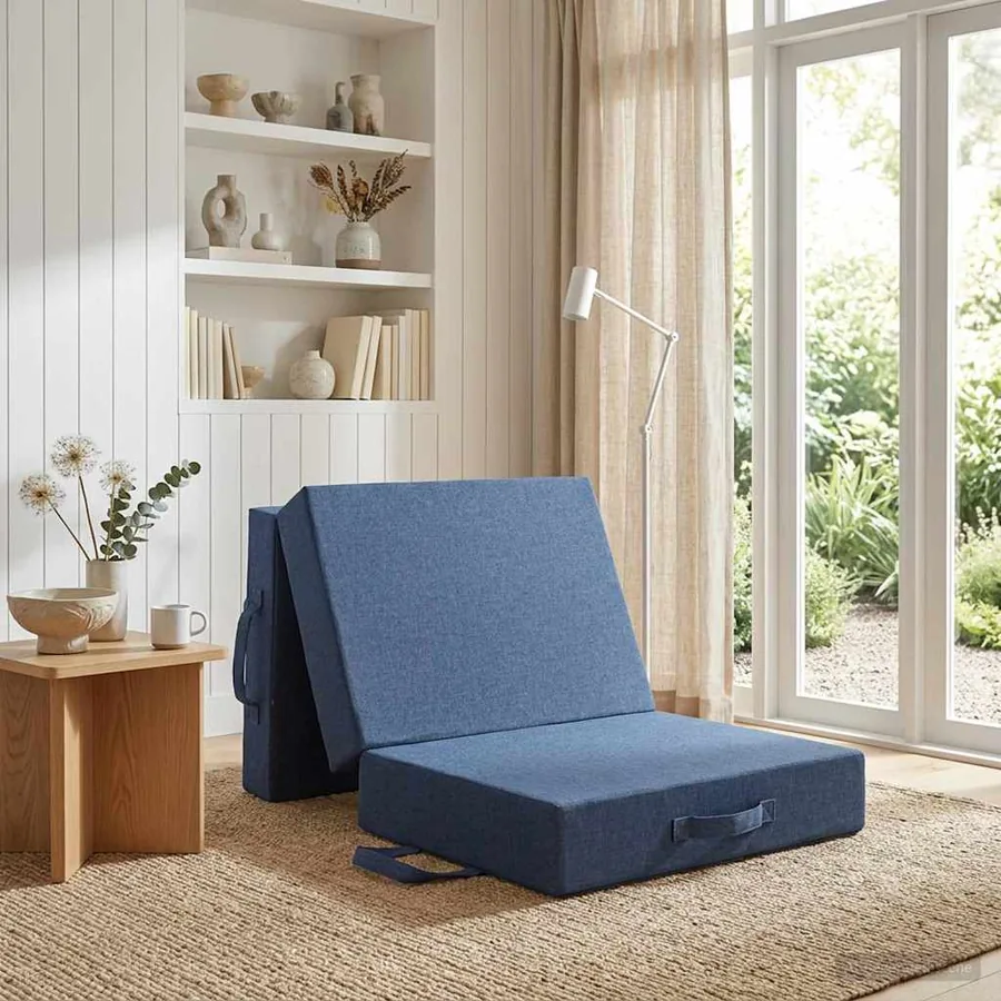 Canapé-lit pliable 75 x 67 x 45 cm Bleu