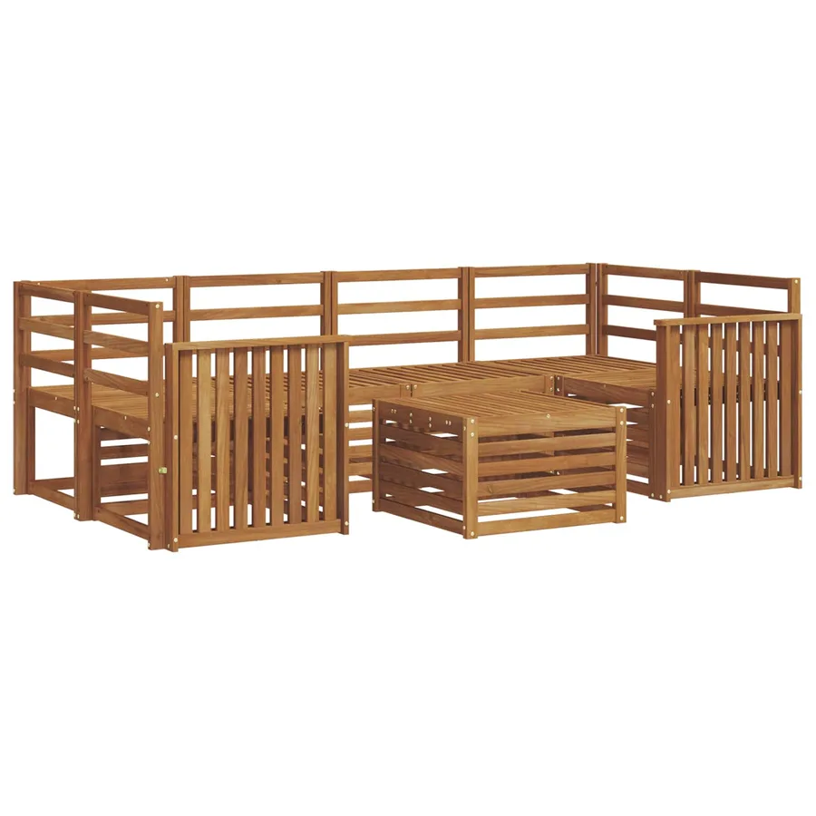 Ensemble de canapés d'extérieur 7 pcs Naturel - 2