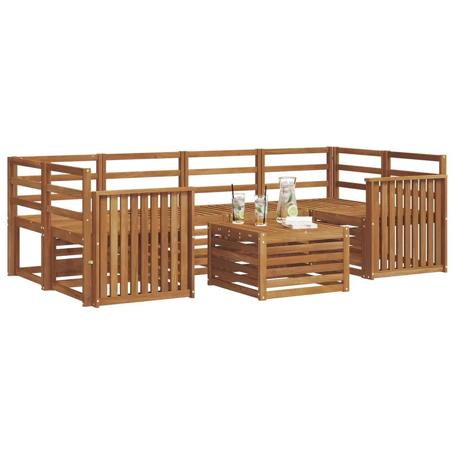 Ensemble de canapés d'extérieur 7 pcs Naturel - 3