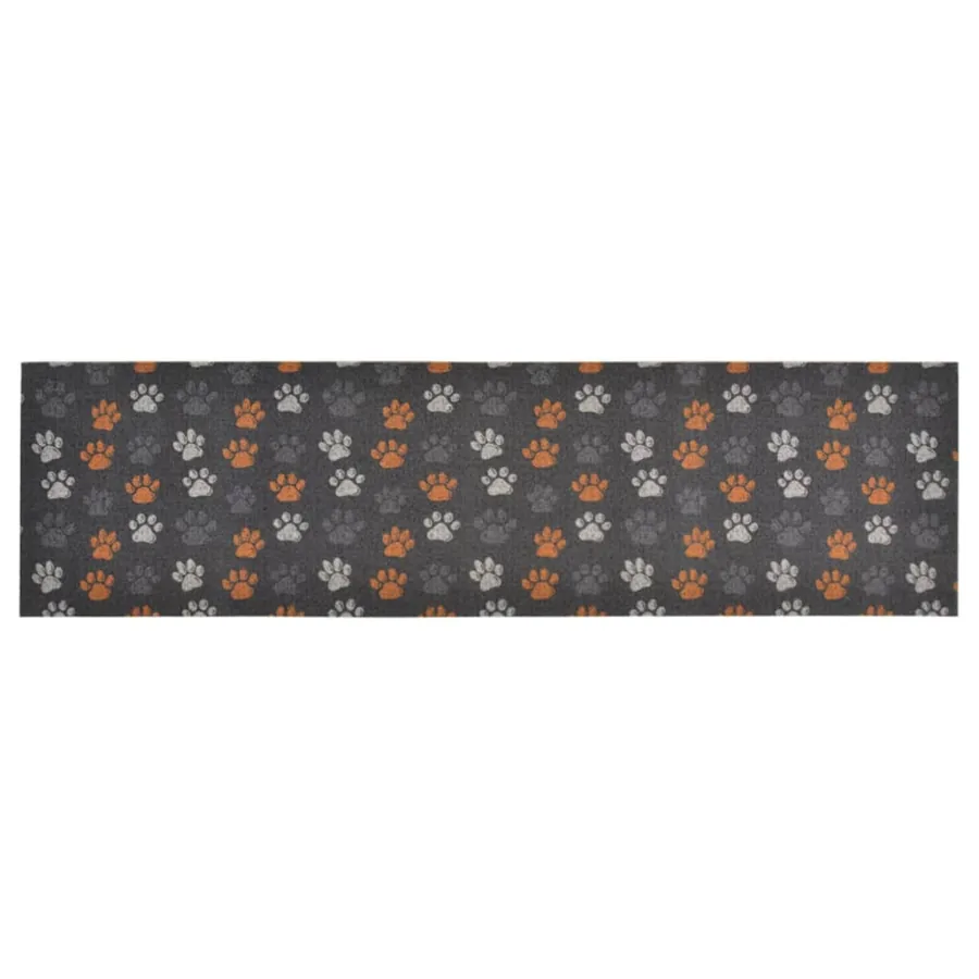 Tapis de cuisine lavable impression de pattes 45x150 cm velours - 2