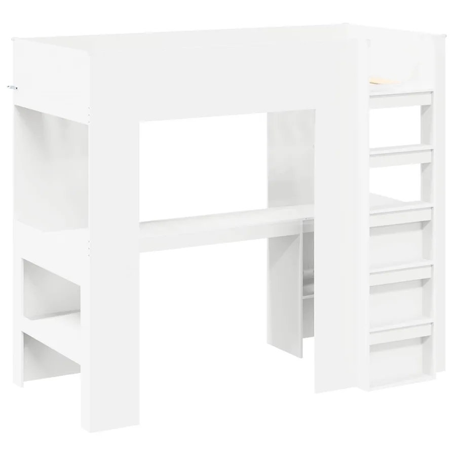 Cadre de lit superposé avec bureau Blanc 80 x 200 cm - 4
