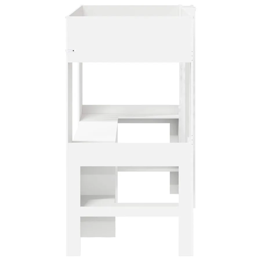 Cadre de lit superposé avec bureau Blanc 80 x 200 cm - 6