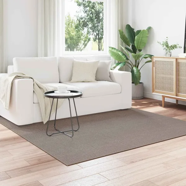 Tapis de surface LUGO Crème et Taupe 200 x 200 cm Polyester