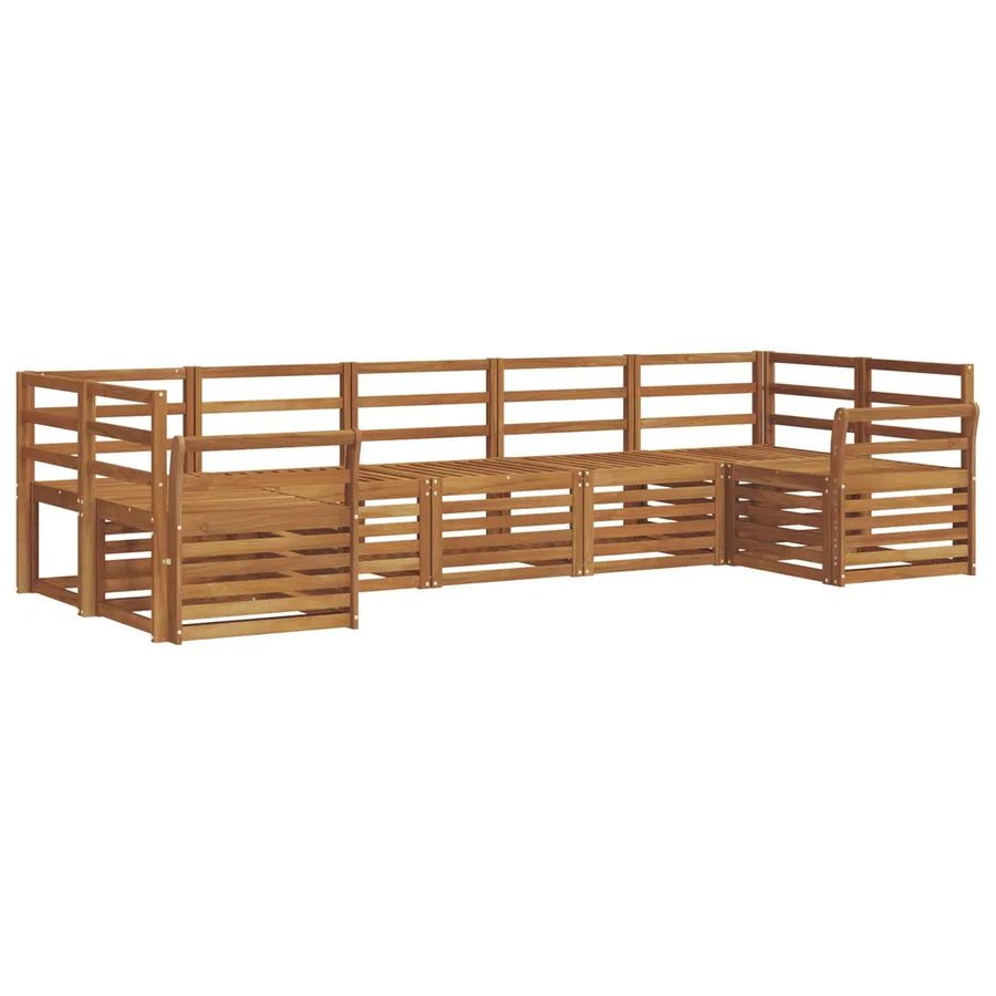 Ensemble de canapé d'angle 7 pcs Naturel - 2