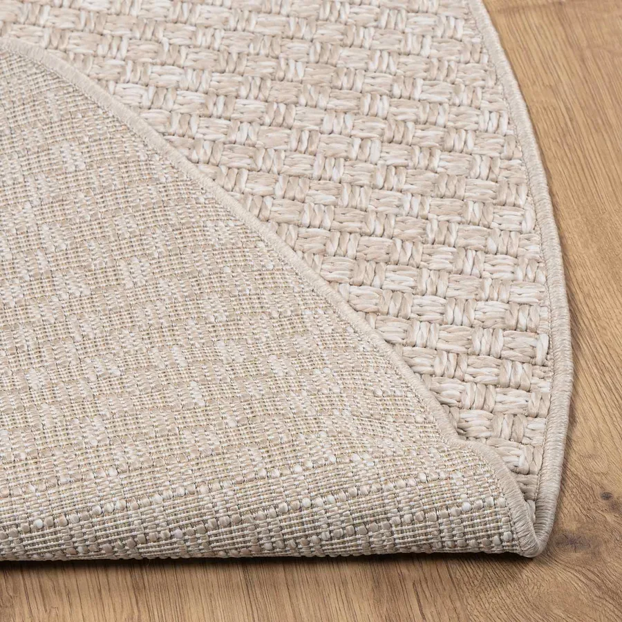 Tapis de surface Rond FARO Crème Ø 160 CM Polyester - 2