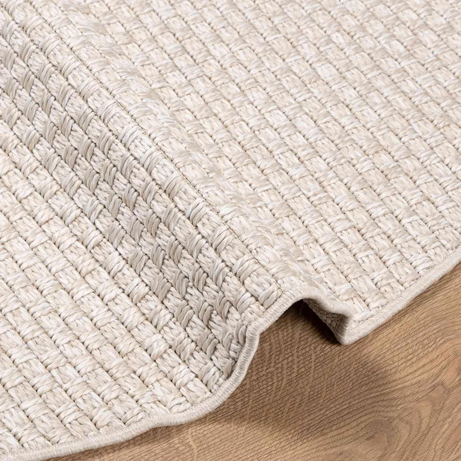 Tapis de surface Rond FARO Crème Ø 160 CM Polyester - 4