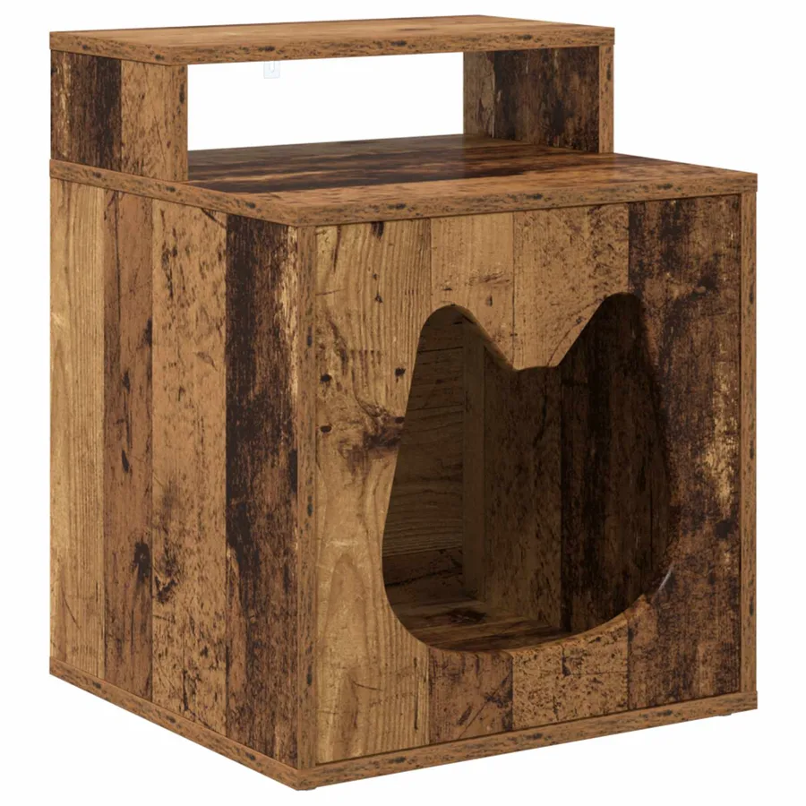 Maison pour chat Bois ancien 42,5 x 40 x 53,5 cm - 2
