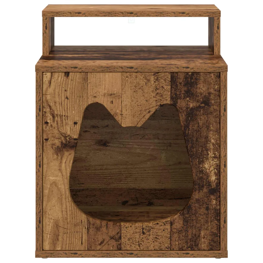 Maison pour chat Bois ancien 42,5 x 40 x 53,5 cm - 5