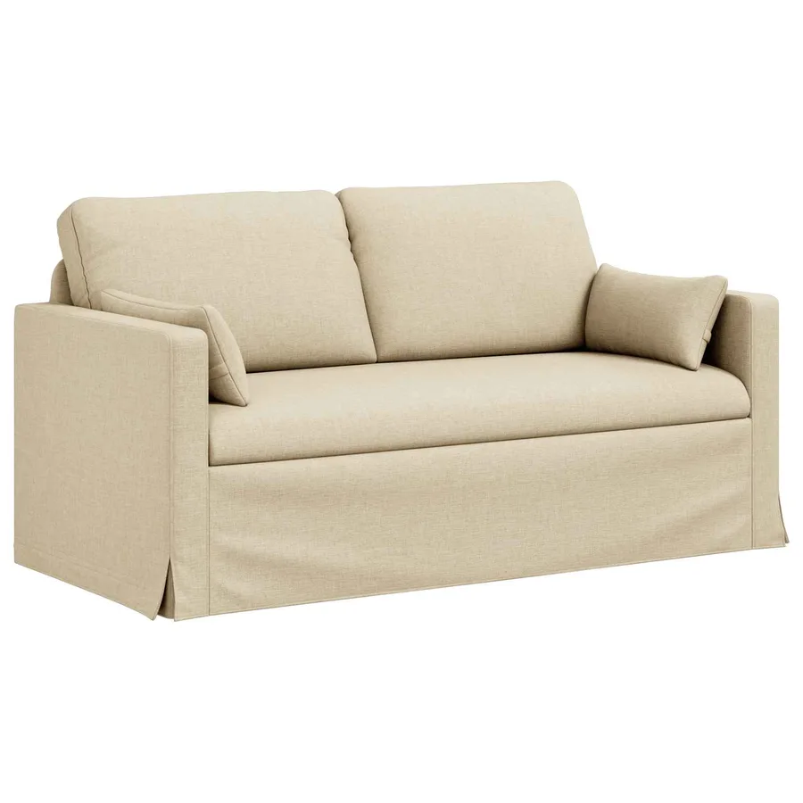 Ensemble de Canapés 2 pcs Crème 158 x 78 x 80 cm tissu - 5