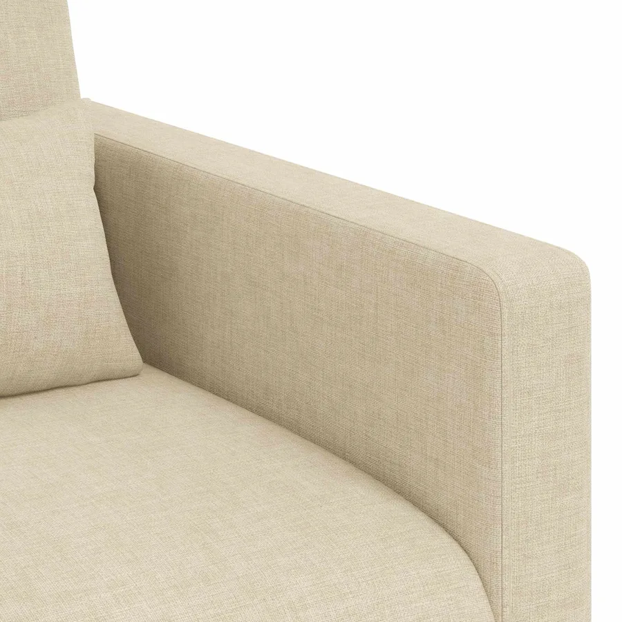 Ensemble de Canapés 2 pcs Crème 158 x 78 x 80 cm tissu - 7