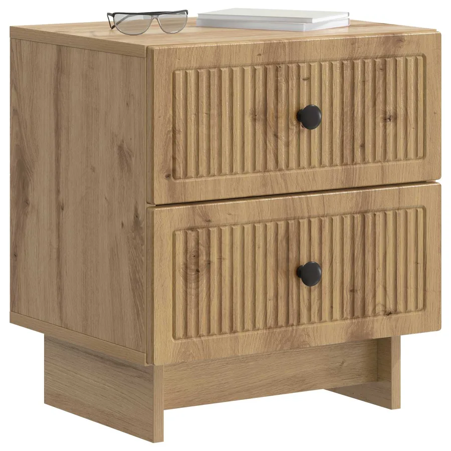 Cabinet de chevet 2 pc Chêne artisanal 43 x 34,5 x 47,5 cm - 3