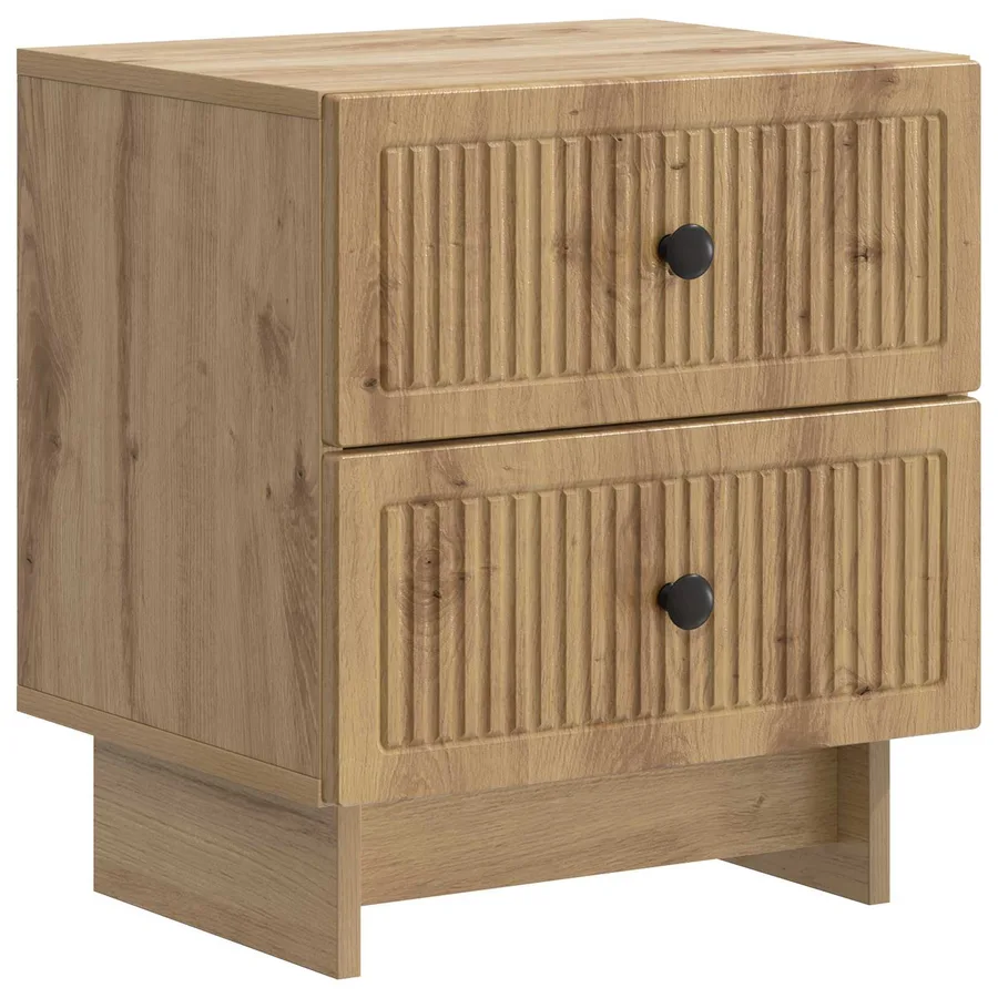 Cabinet de chevet 2 pc Chêne artisanal 43 x 34,5 x 47,5 cm - 5