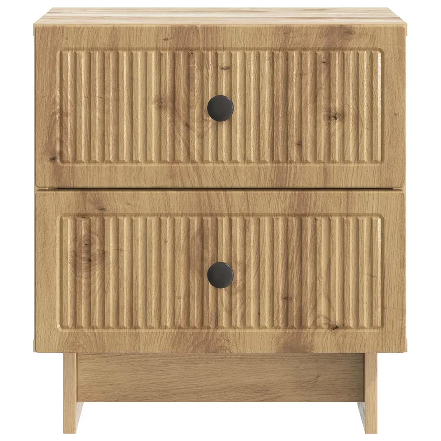 Cabinet de chevet 2 pc Chêne artisanal 43 x 34,5 x 47,5 cm - 7
