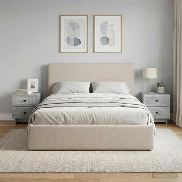 Cabinet de chevet 2 pcs Gris béton 43 x 34,5 x 47,5 cm