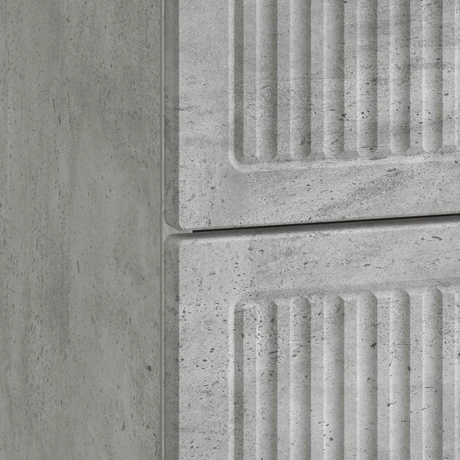 Cabinet de chevet 2 pcs Gris béton 43 x 34,5 x 47,5 cm - 8