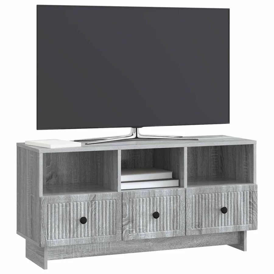 Meuble TV Sonoma gris 102 x 34,5 x 50 cm Bois d'ingénierie - 3