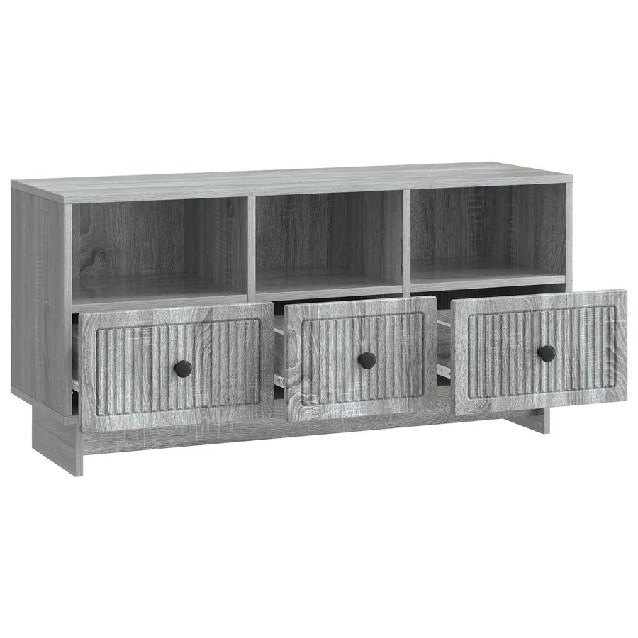Meuble TV Sonoma gris 102 x 34,5 x 50 cm Bois d'ingénierie - 5