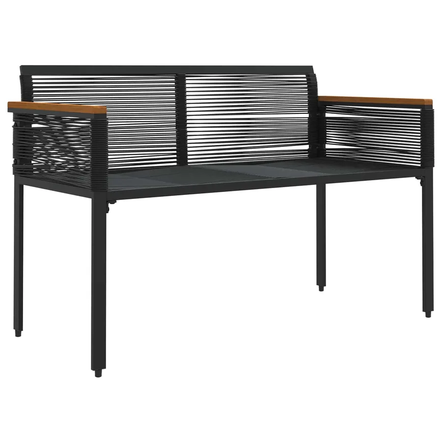 Banc extérieur Noir et turquoise 117 x 54 x 74.5 cm polyrotin - 4