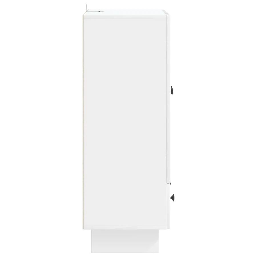 Buffet Blanc Brillant 66 x 34,5 x 95 cm Bois d’ingénierie - 7