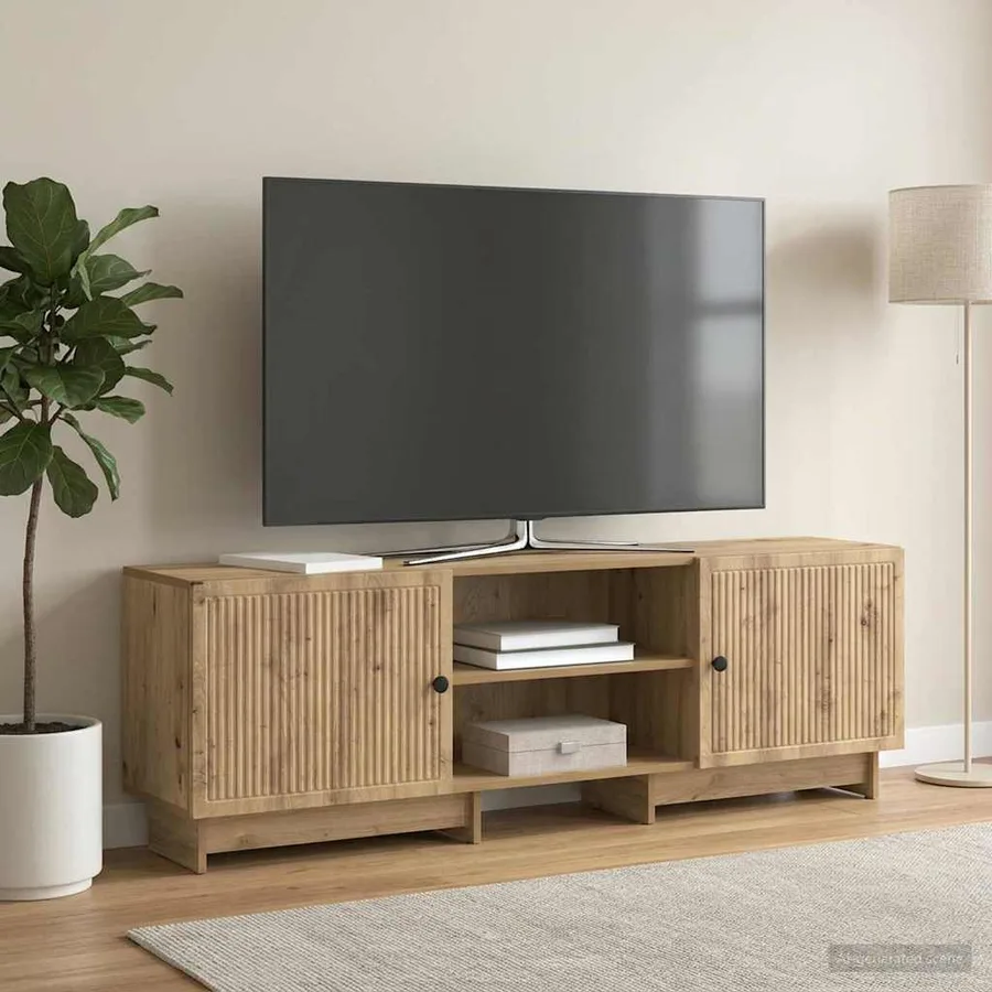 Meuble TV 150 x 31 x 50 cm Chêne artisanal Bois d’ingénierie - 4