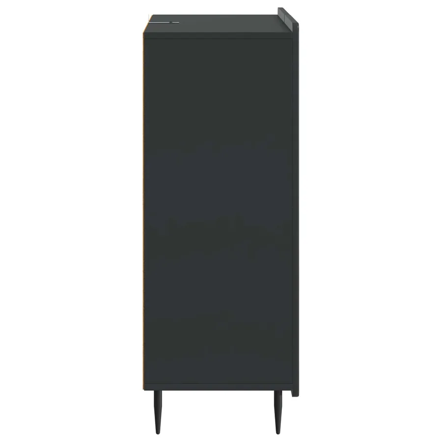 Buffet avec tiroir Noir 66 x 34,5 x 91,5 cm Bois d'ingénierie - 7