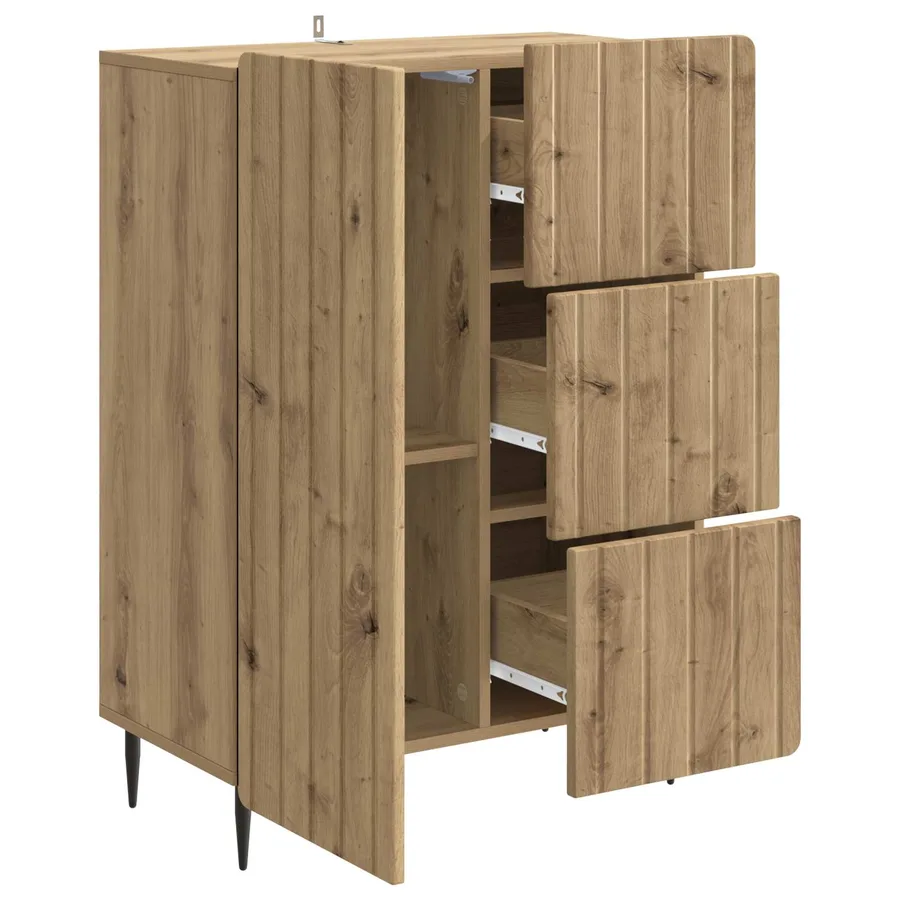 Buffet Chêne artisanal 66 x 34,5 x 91,5 cm Bois d'ingénierie - 5