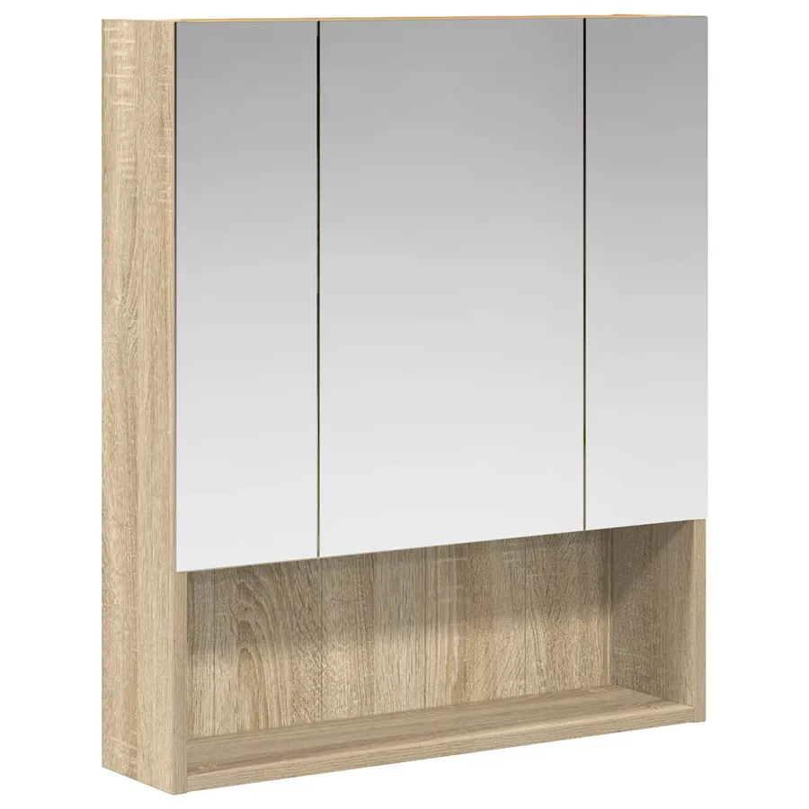 Armoire Miroir de Salle de Bain Chêne Sonoma 60 x 14.5 x 70 cm - 2