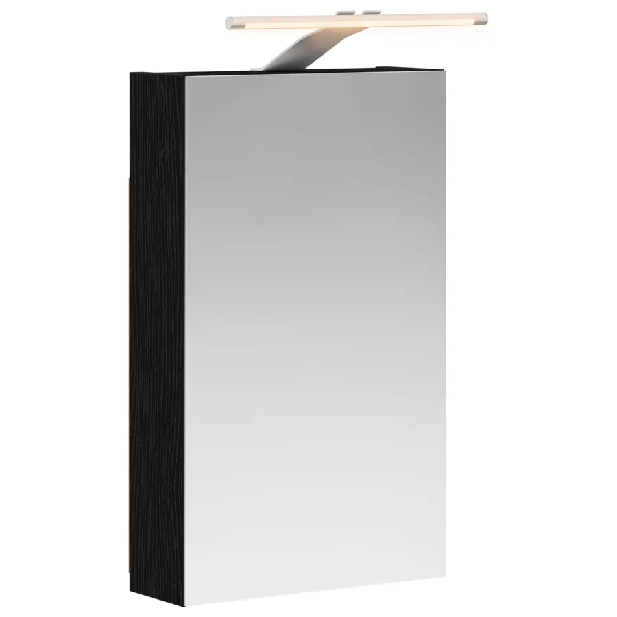 Armoire Miroir de Salle de Bain Chêne noir 30 x 10,5 x 50 cm - 2