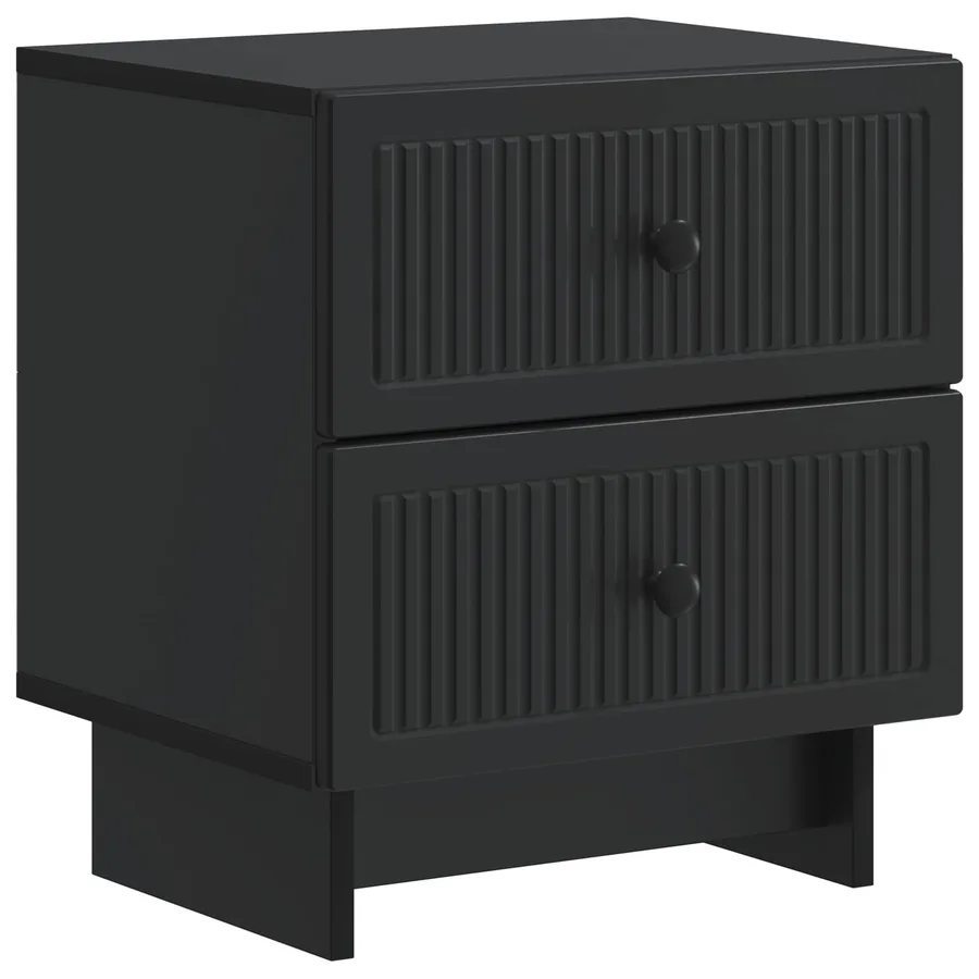 Cabinet de chevet Noir 43 x 34,5 x 47,5 cm Bois d'ingénierie - 2