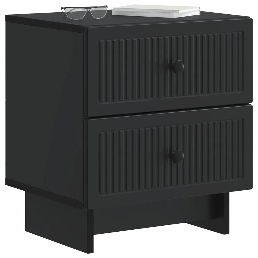 Cabinet de chevet Noir 43 x 34,5 x 47,5 cm Bois d'ingénierie - 3