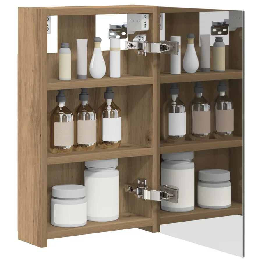 Armoire Miroir de Salle de Bain Chêne artisan 30 x 10,5 x 50 cm - 3