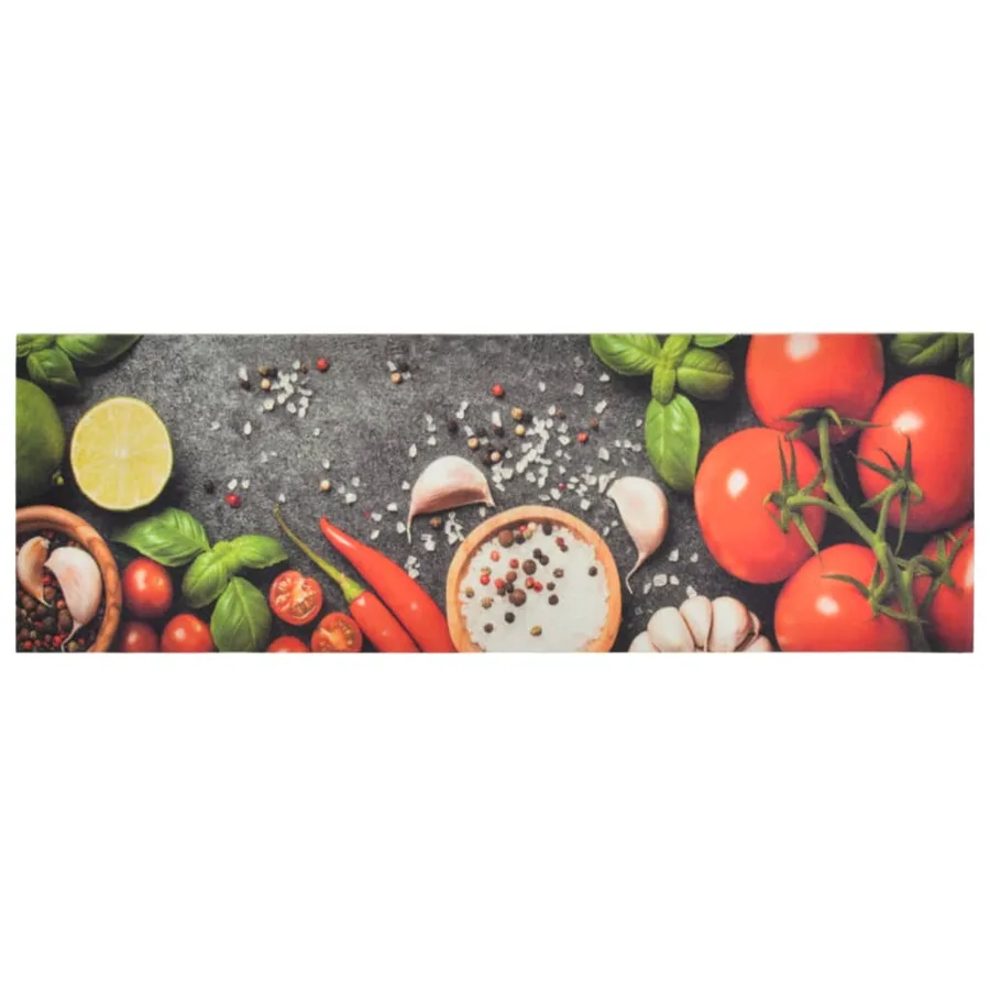 Tapis de cuisine lavable impression légumes 60x180 cm velours - 2