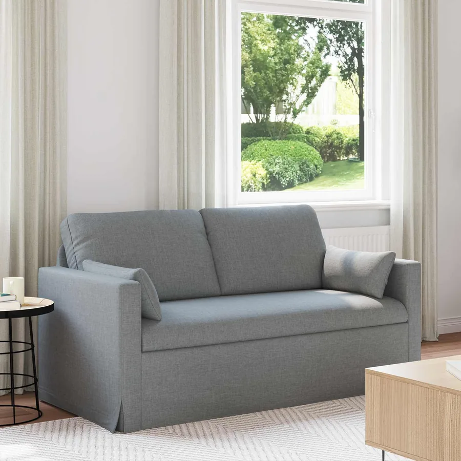Canapé Gris clair 158 x 78 x 80 cm tissu