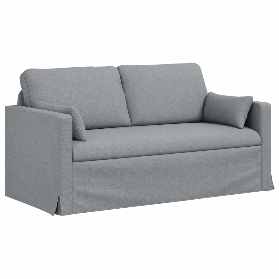 Canapé Gris clair 158 x 78 x 80 cm tissu - 2