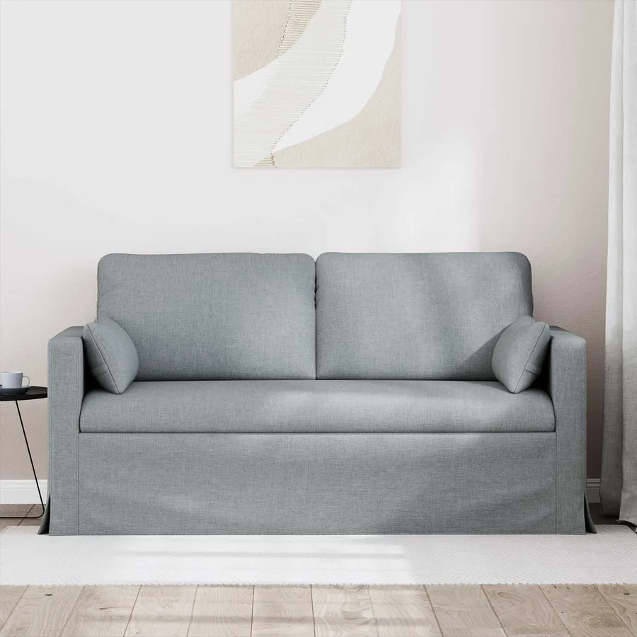 Canapé Gris clair 158 x 78 x 80 cm tissu - 3