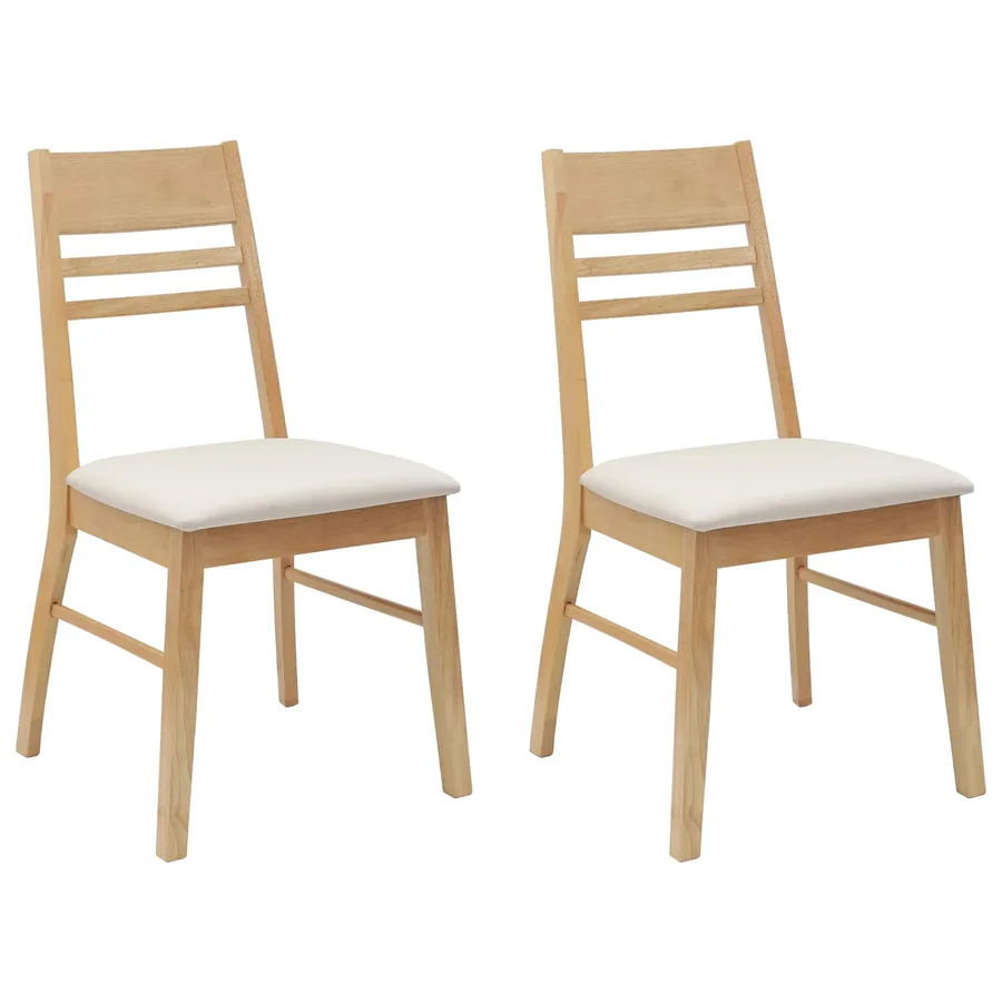 Chaises de salle à manger 2 pcs Naturel 43 x 54 x 89 cm - 2