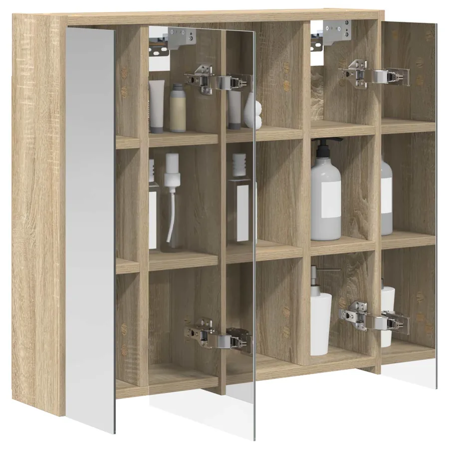 Armoire Miroir de Salle de Bain Chêne Sonoma - 3