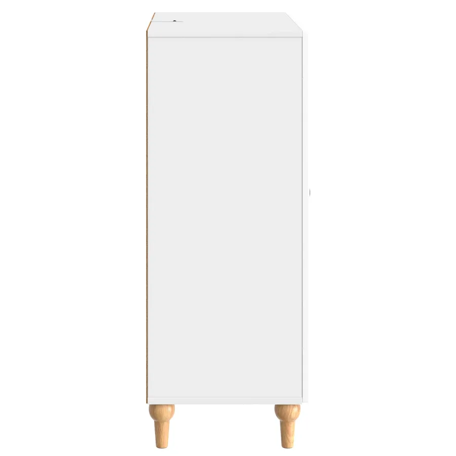 Buffet Blanc brillant 66 x 34,5 x 90 cm Bois d'ingénierie - 7